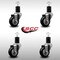 Service Caster 3'' SS Black Poly Wheel Swivel 1-3/4'' Expanding Stem Caster Set, 4PK SCC-SSEX20S314-PPUB-BLK-134-4 - alternate 4